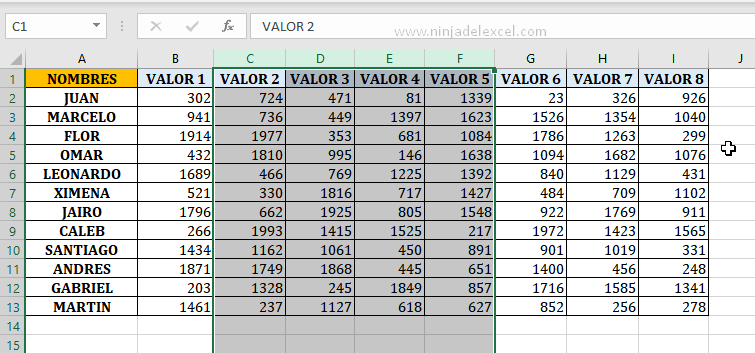 Tutorial Como Mostrar Columnas y Filas en Excel