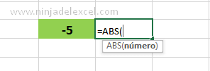 Buscar la Función ABS en Excel
