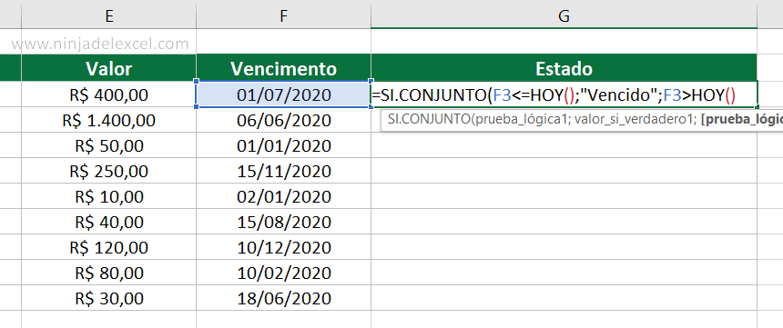 Como Hacer Función SI.CONJUNTO en Excel