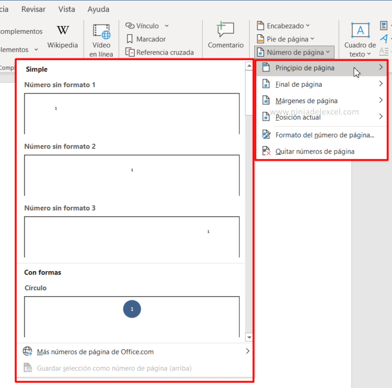 Como Numerar Páginas En Word Numeración Y Salto De Páginas Ninja