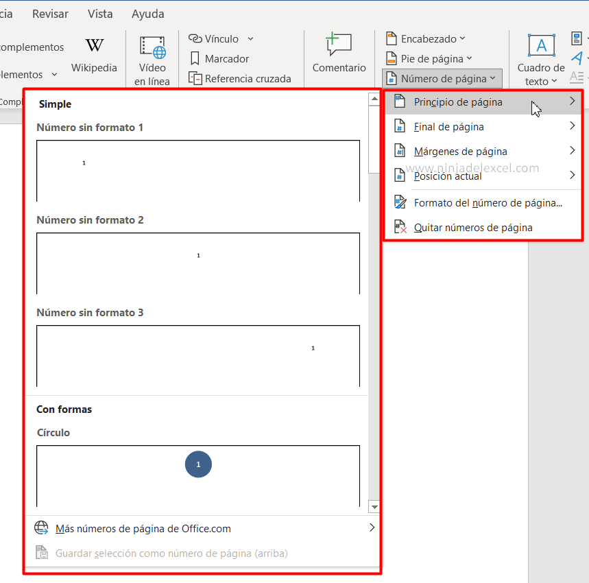 Como Numerar Páginas en Word paso a paso