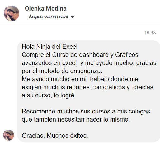 Ninja dele excel recomendaciones