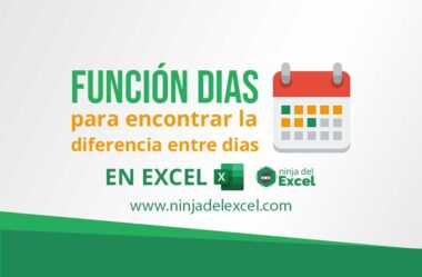 Verifique rápidamente la diferencia entre días usando la Función DIAS en Excel
