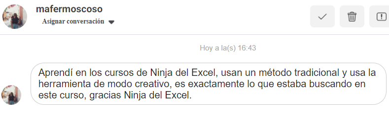 Ninja dele excel recomendaciones