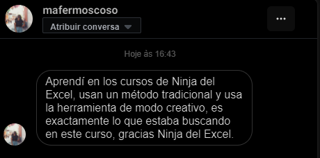 Ninja dele excel - recomendaciones