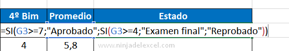 Paso a paso Función SI Aliñada en Excel