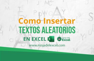 Como Insertar Textos Aleatorios en Excel