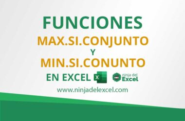 Funciones MAX.SI.CONJUNTO Y MIN.SI.CONJUNTO en Excel