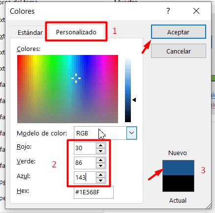 Aprenda usar Paleta de Colores en Excel