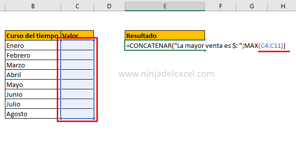 Aprende Función CONCATENAR en Excel