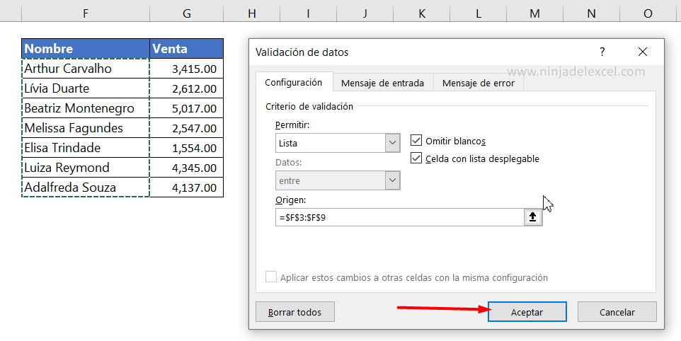 Buscar Listas Desplegables en Excel
