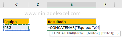 CONCATENAR en Excel
