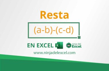 Como Hacer Resta en Excel. Paso a paso