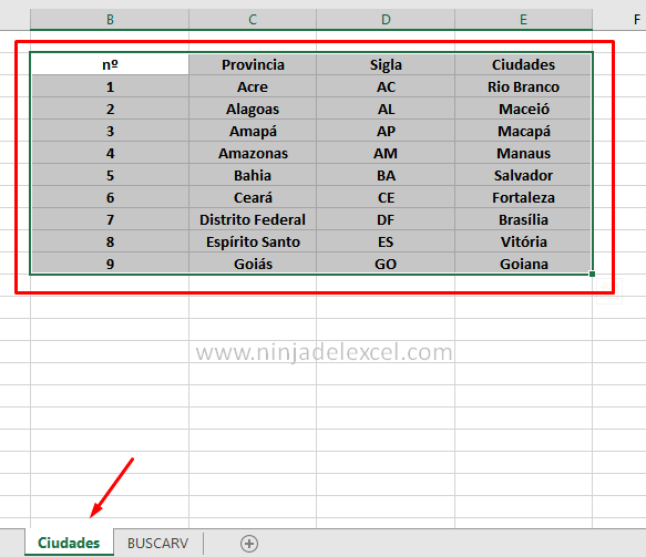 Como nombrar rangos en Excel