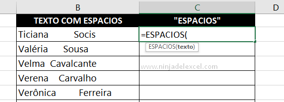 ESPACIOS en Excel