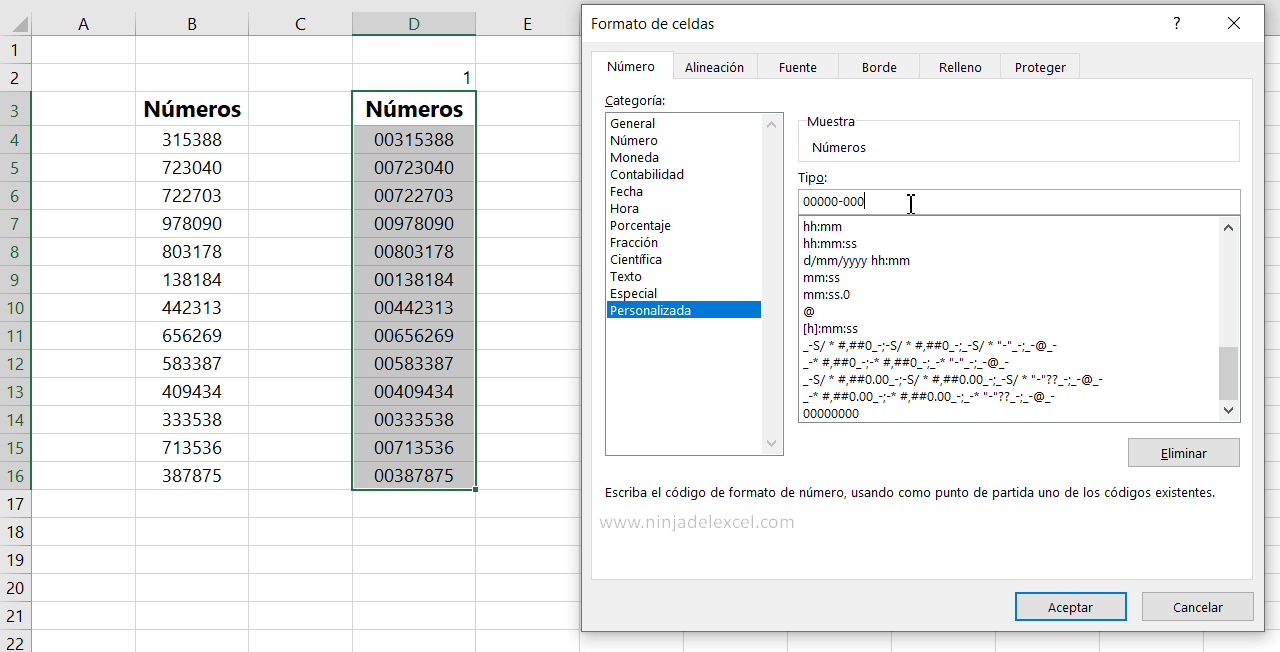 Insertar Cero a la Izquierda en Excel en la practica