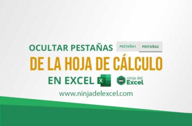 Ocultar Pestañas de la Hoja de cálculo en Excel