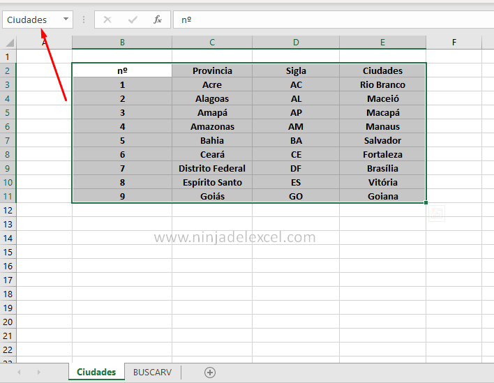rangos en Excel