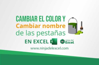 Cambiar el color y el nombre de las pestañas en Excel