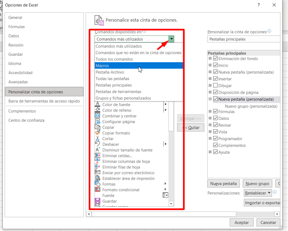 Como Crear un Menú Personalizado en Excel - Ninja del Excel