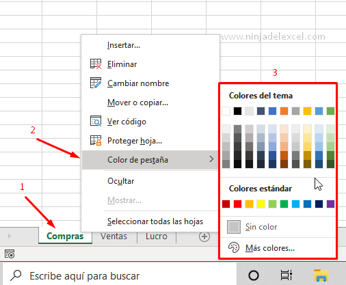 Tutorial Cambiar el color y Cambiar nombre de las pestañas en Excel