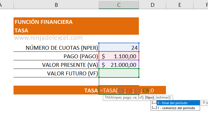 Aprendiendo Como hacer funciones financieras en Excel
