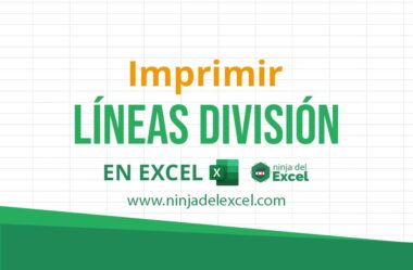 Como Imprimir Líneas división en Excel