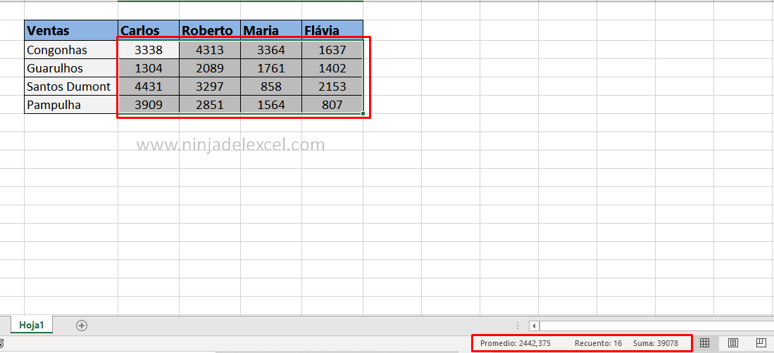 Cómo hacer un cálculo automático en la barra de desplazamiento en Excel
