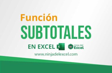 Función SUBTOTALES en Excel – Aprende Paso a Paso
