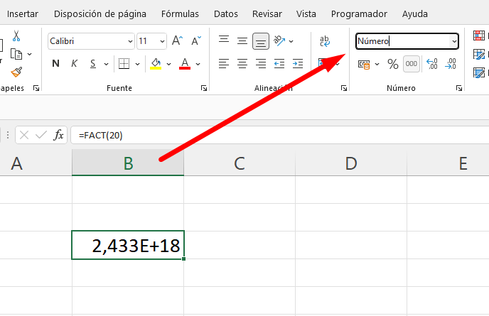 Aprendiendo con la Función FACT en Excel