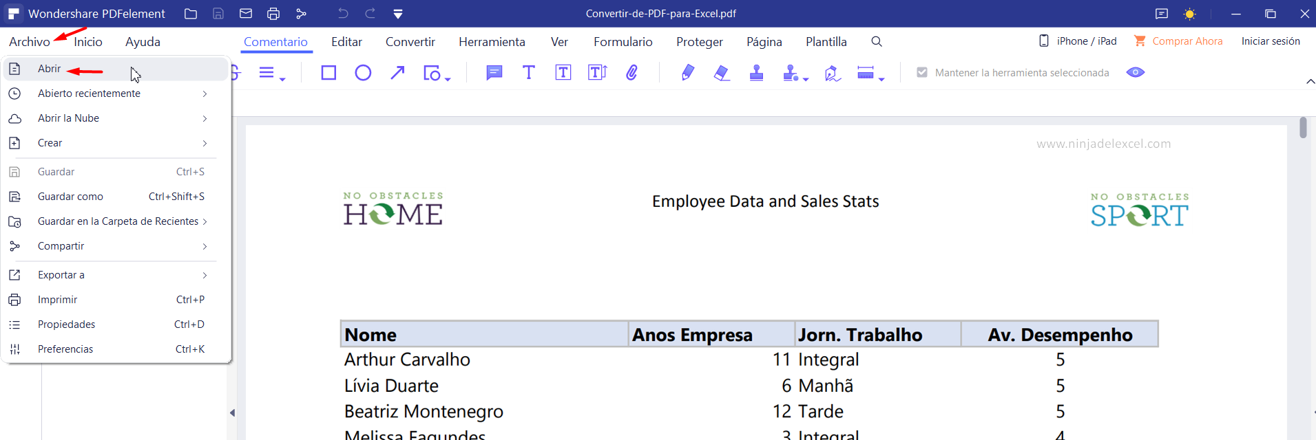 Como Convertir PDF a Excel