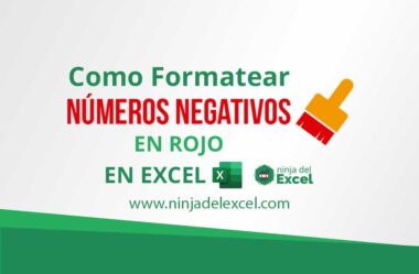 Como Formatear Números Negativos en Rojo en Excel