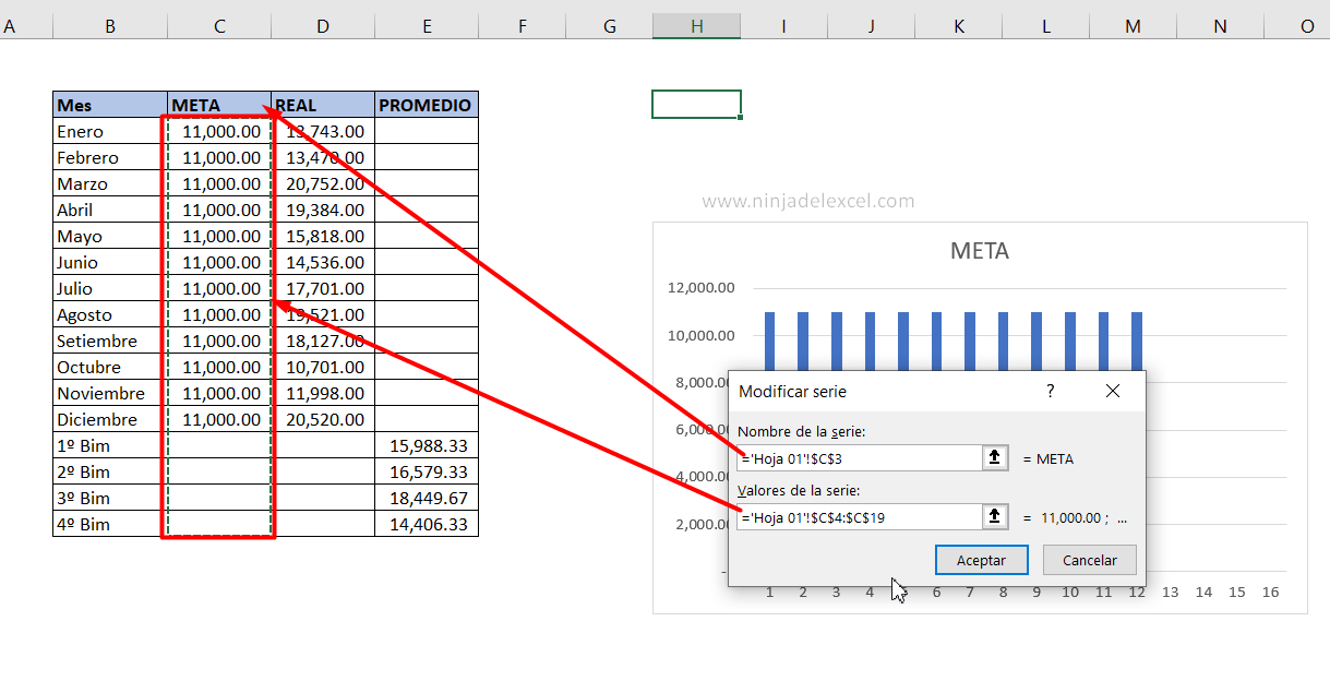 Como crear Gráfico Mixto de Excel