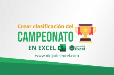 Crear Clasificación del Campeonato en Excel. Fácil fácil