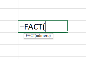 Función FACT en Excel