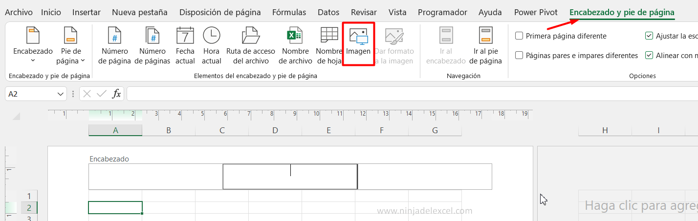 Insertar Marca de Agua en Excel