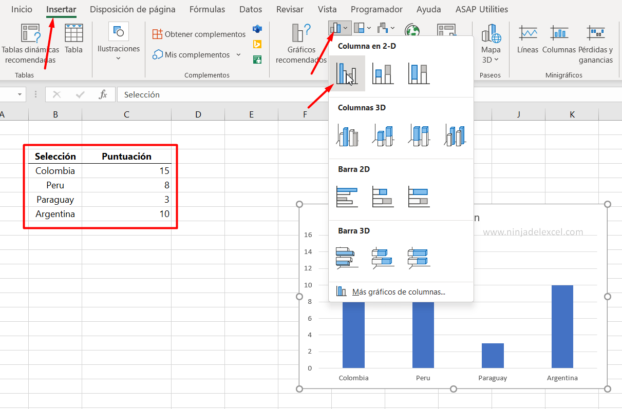 Personalizar Gráfico con Formas en Excel