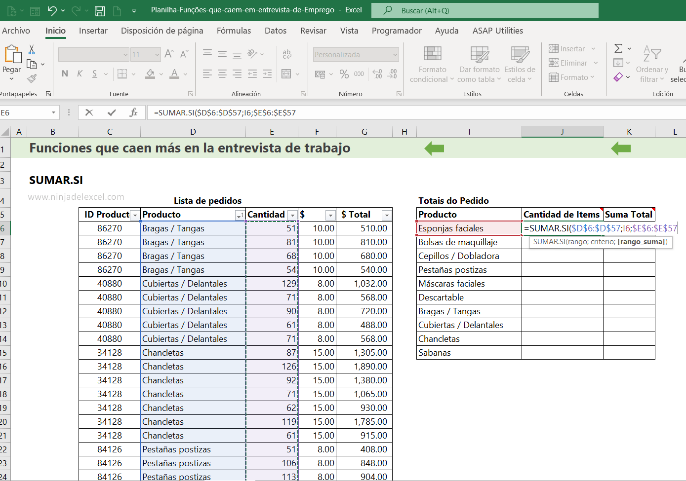 Tutorial Funciones de Excel para entrevista de trabajo