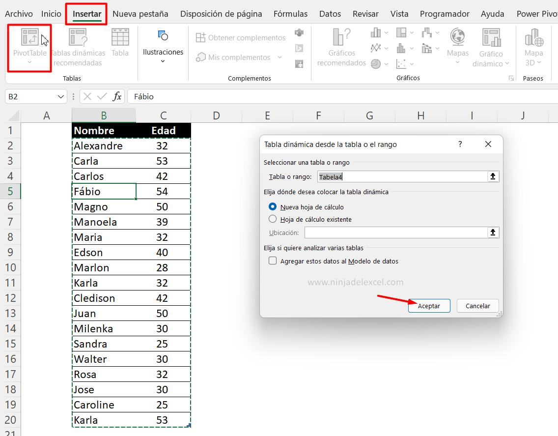 Agrupar Edades en Excel paso a paso