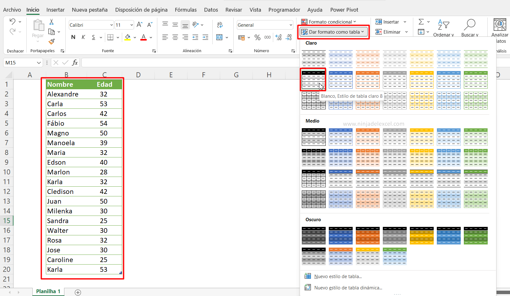 Agrupar Edades en Excel