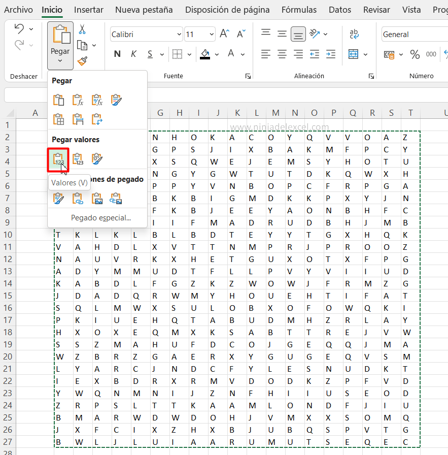Aprende a crear Juego de Sopa de Letras en Excel