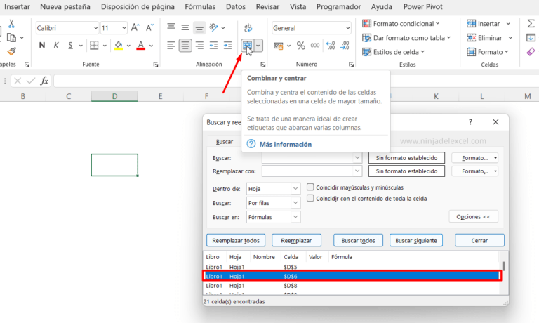 Como Encontrar Celdas Combinadas En Excel Ninja Del Excel