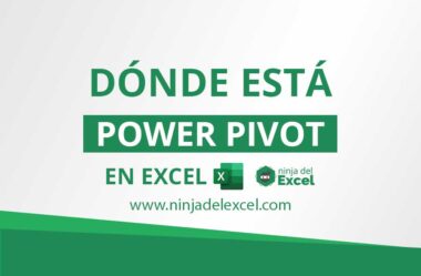 Dónde está Power Pivot en Excel