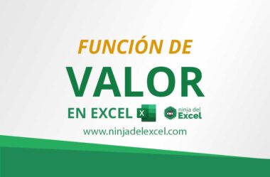 Función de Valor en Excel. Paso a paso