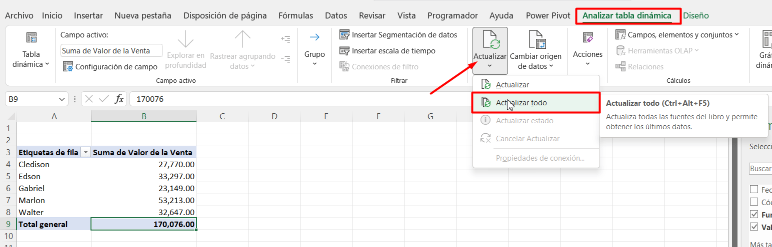 Tabla Dinámica en Excel tutorial