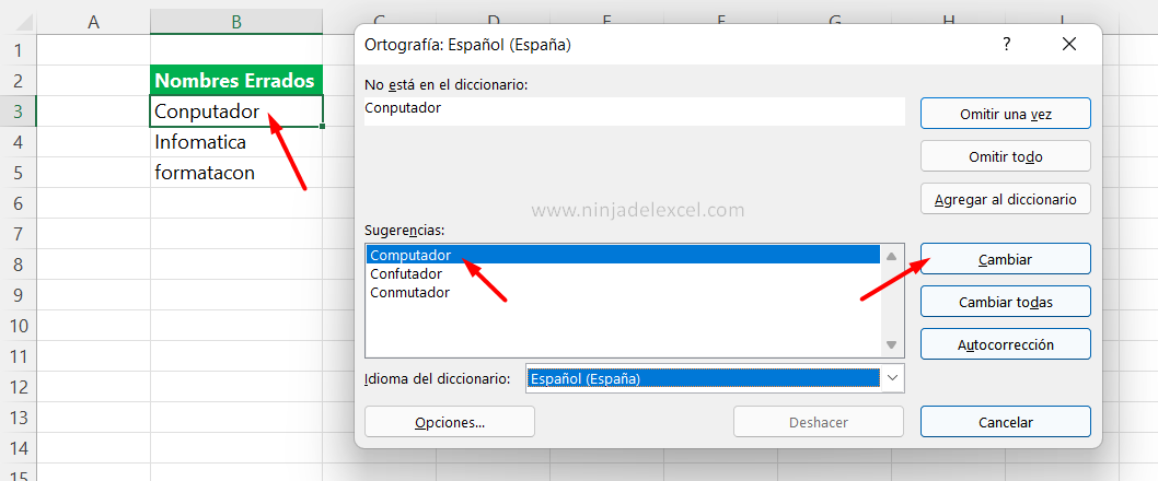 Aprende a Corregir Errores Ortográficos en Excel