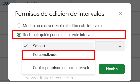 Proteger Celdas en Google Sheets en la practica