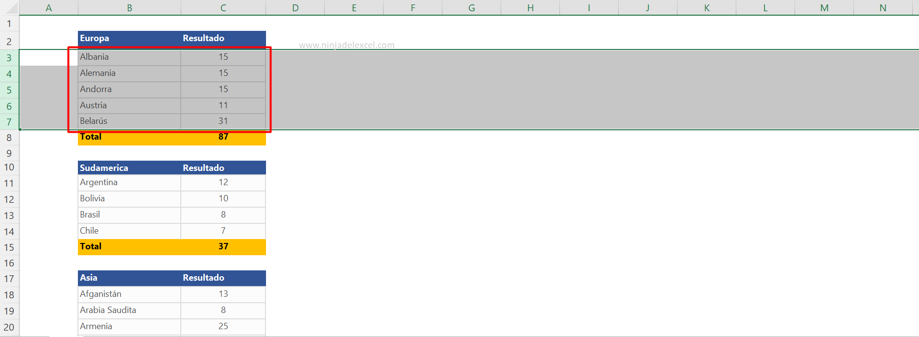 Como Agrupar Datos en Excel