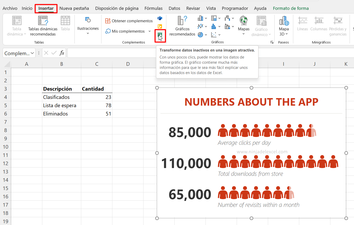 Gráfico de Personas en Excel