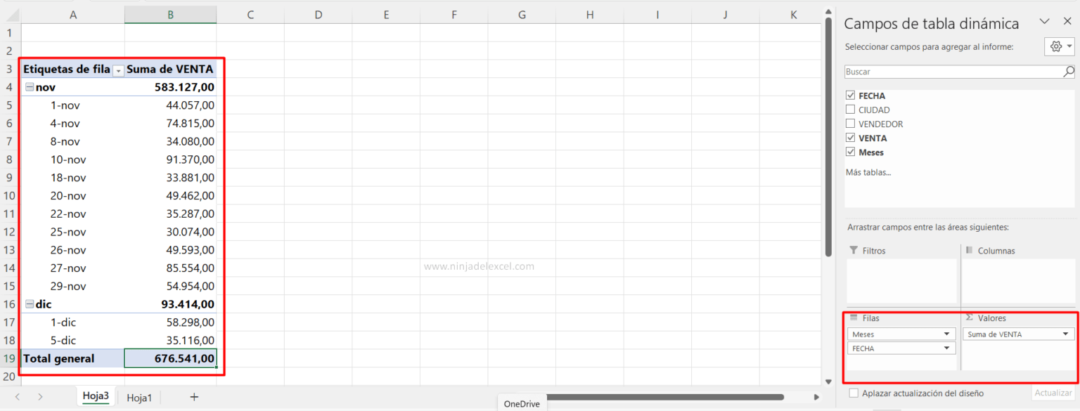 Agrupar O Desagrupar Datos En Tabla Dinámica Ninja Del Excel 2158